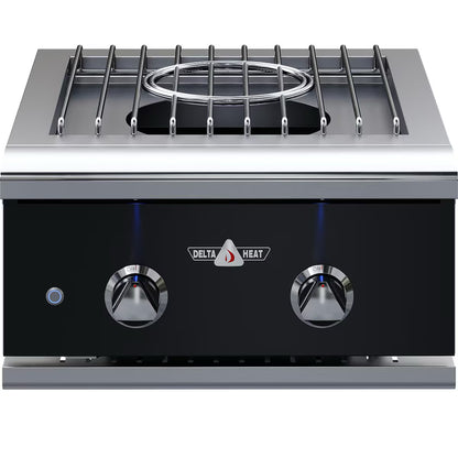 Delta Heat Power Burner with a black front on a white background