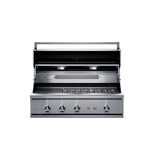 Delta Heat 38-Inch 3-Burner Built-In Natural Gas Grill with Sear Zone & Infrared Rotisserie Burner