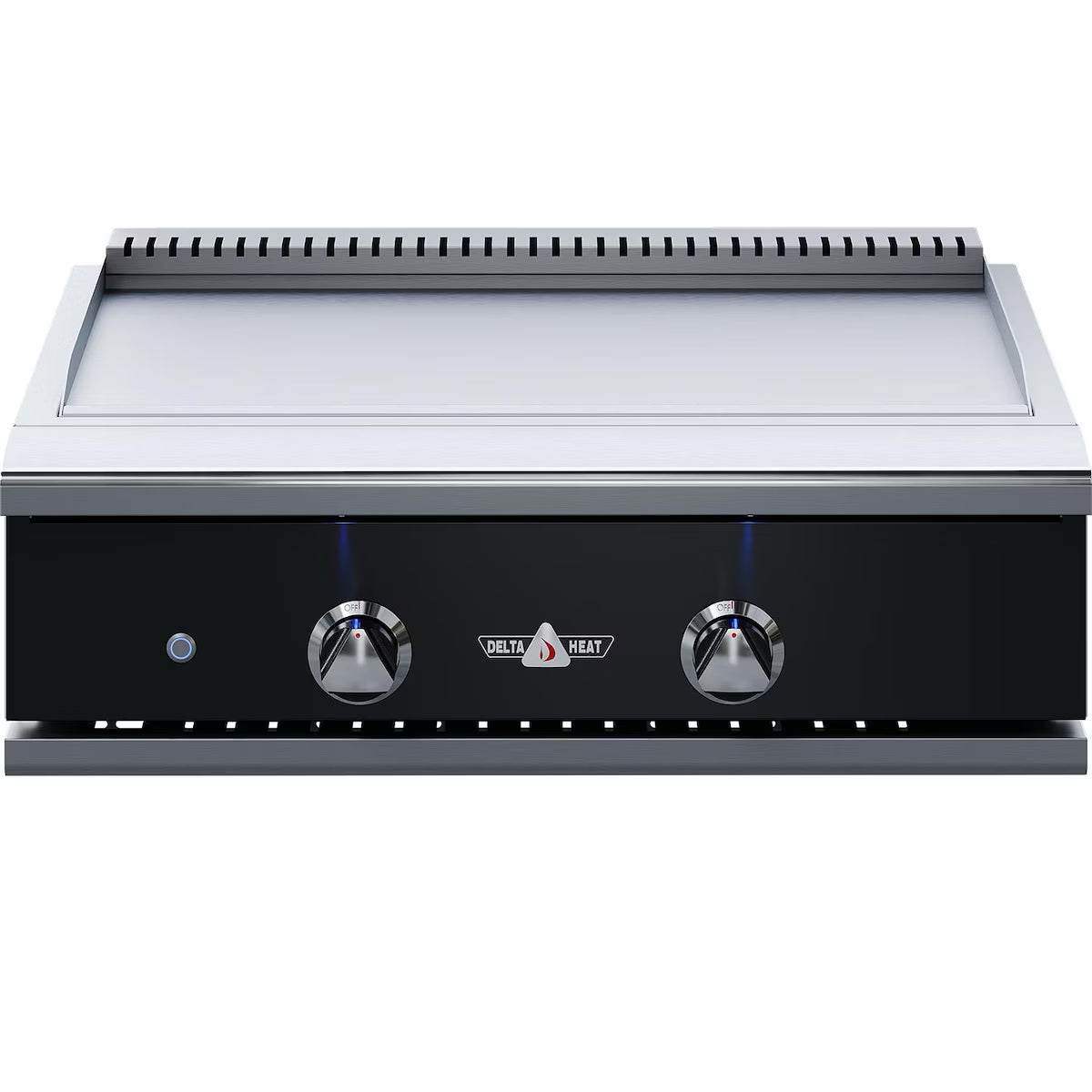 Delta Heat Built-In Gas Teppanyaki Grill with a black front on a white background