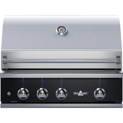 Stainless steel grill with brand logo on a white background
