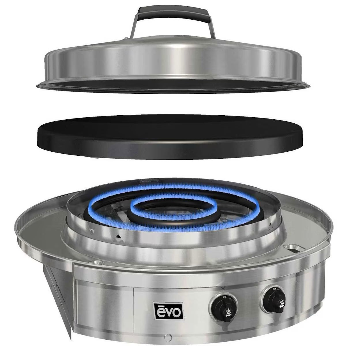 EVO Affinity 30G Drop-In with Seasoned Cook Surface showing the EVO configuration
