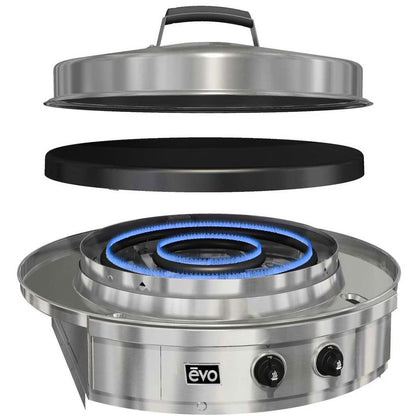 EVO Affinity 30G Drop-In with Seasoned Cook Surface showing the EVO configuration