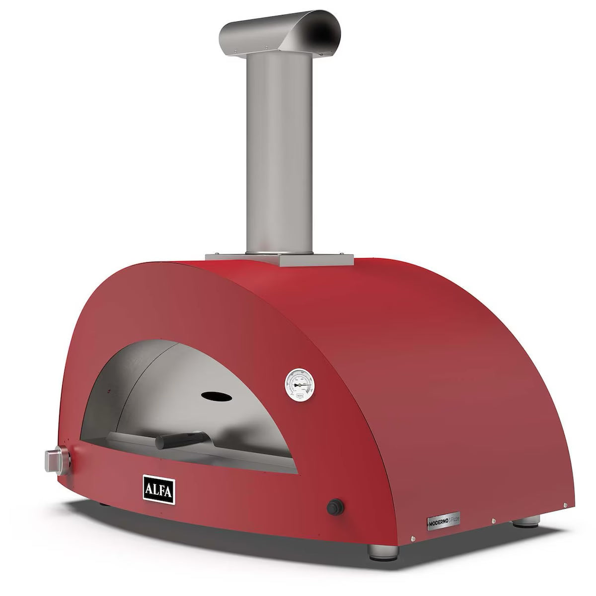 Alfa Moderno 3 Pizze Natural Gas Pizza Oven front view on a white background
