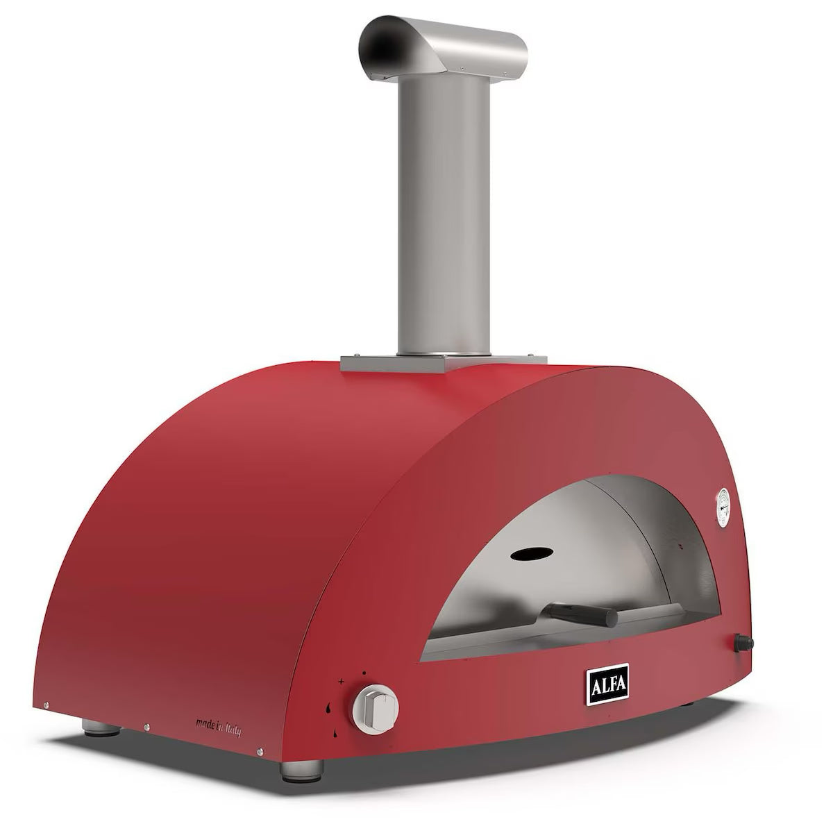 Alfa Moderno 3 Pizze Natural Gas Pizza Oven front view on a white background