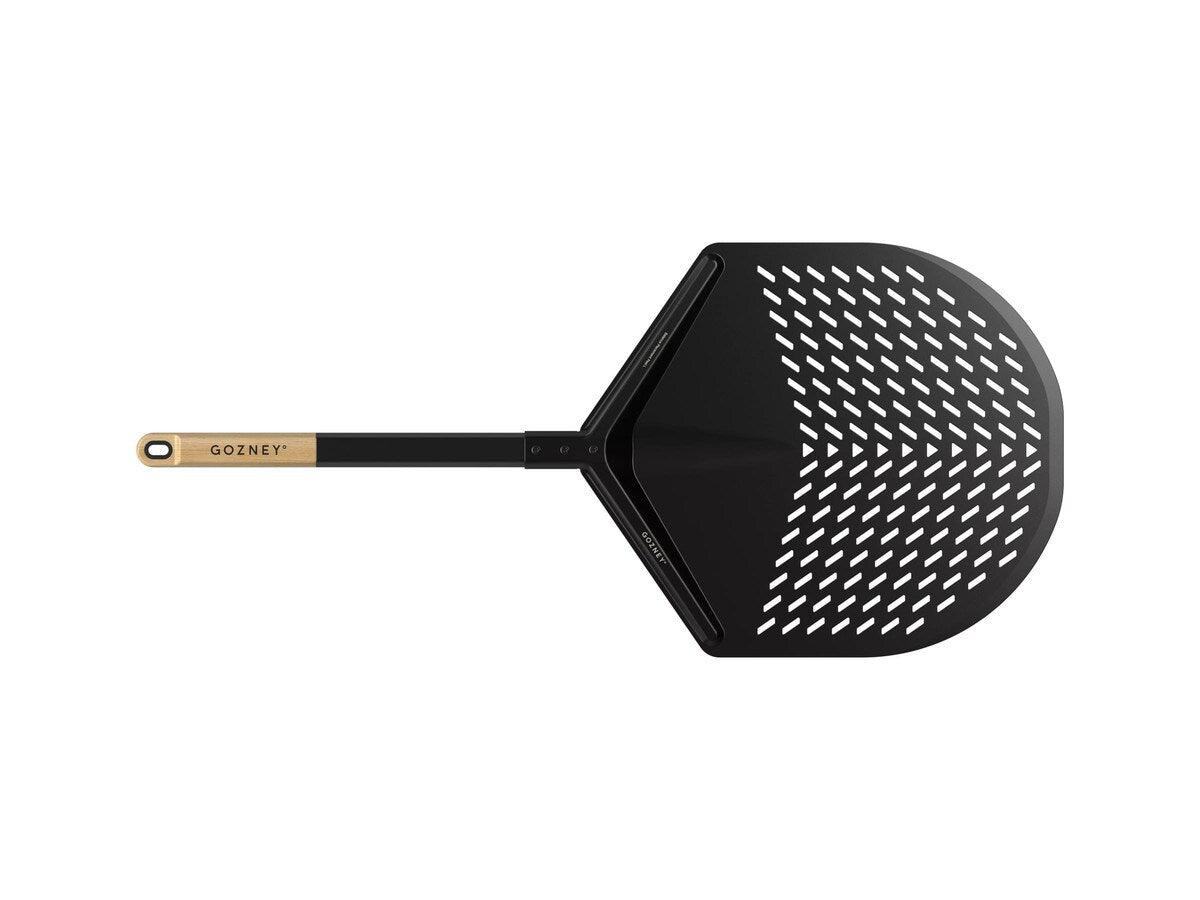 Gozney Balance Placement Peel with wooden handle on a white background