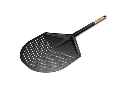 Gozney Balance Placement Peel with wooden handle on a white background