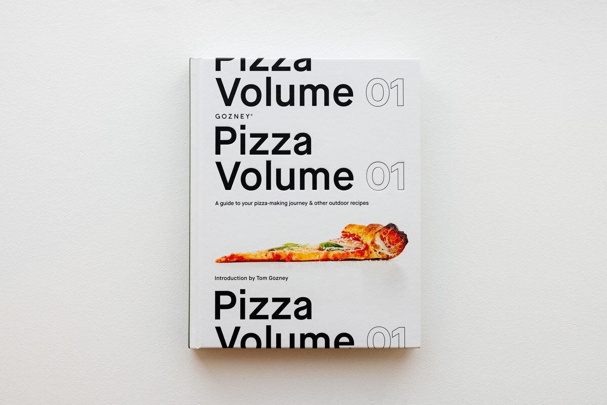 Gozney Pizza Volume one book on a white background