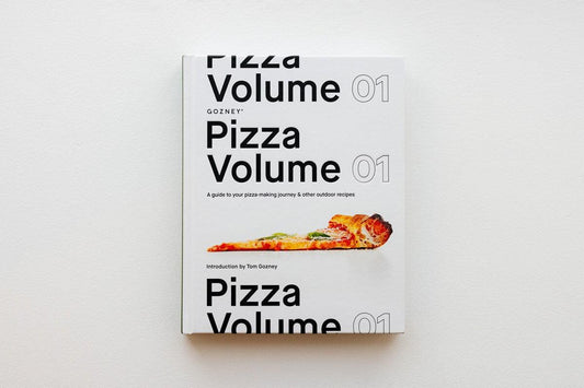 Gozney Pizza Volume one book on a white background