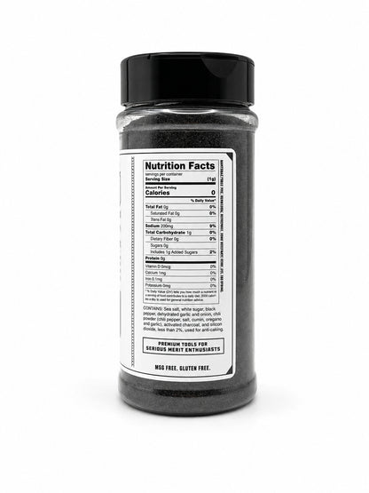 Hardcore Carnivore Black bottle with nutrition facts label on a white background