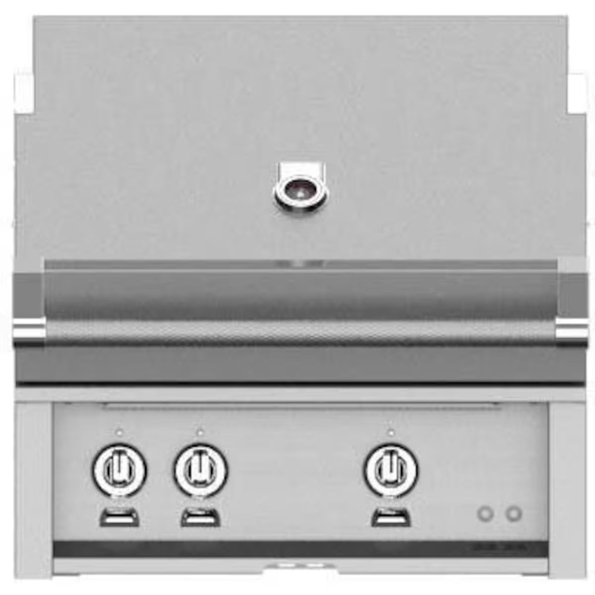 Hestan 30" Built In Gas Grill in Steeleto on a white background