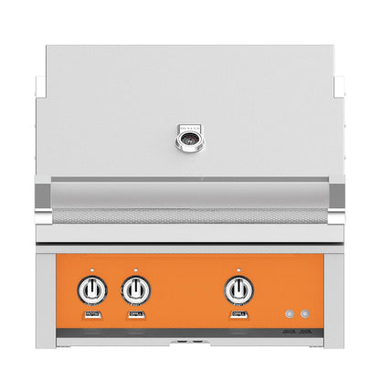 Hestan 30" Built In Gas Grill in Citra on a white background