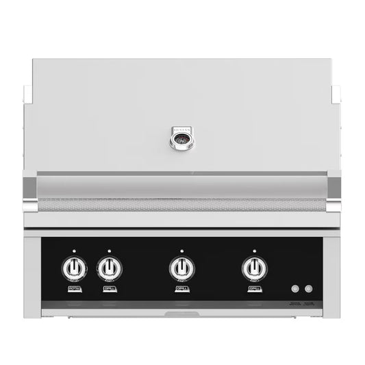 Hestan 36" Built In Gas Grill in Stealth on a white background