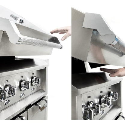 Hestan 36" Built In Gas Grill with hood assist 
