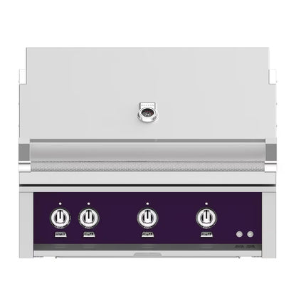 Hestan 36" Built In Gas Grill in Lush on a white background
