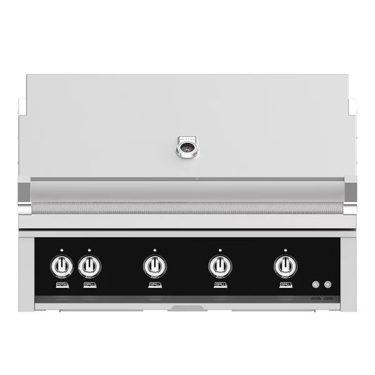 Hestan 42" Built-In Gas Grill in Stealth on a white background