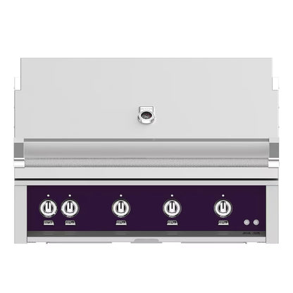 Hestan 42" Built-In Gas Grill in Lush on a white background