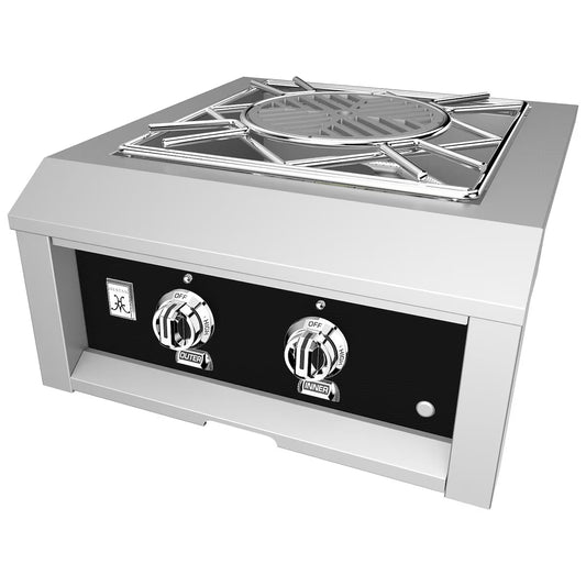 Hestan Built-In Power Burner in Stealth on a white background