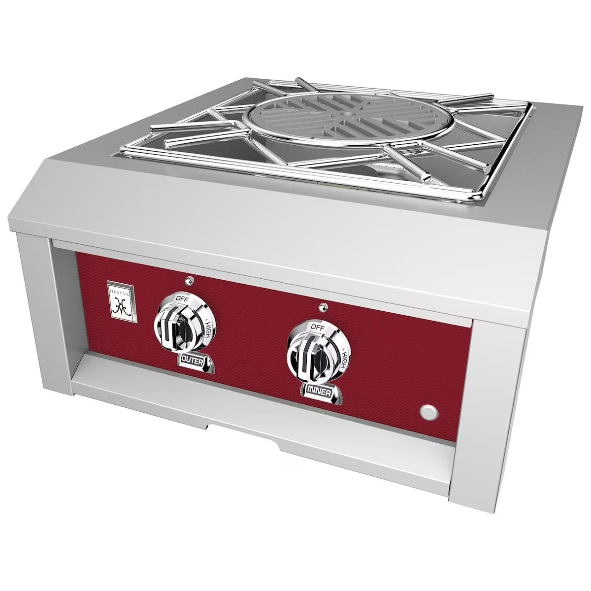 Hestan Built-In Power Burner in Tin Roof on a white background