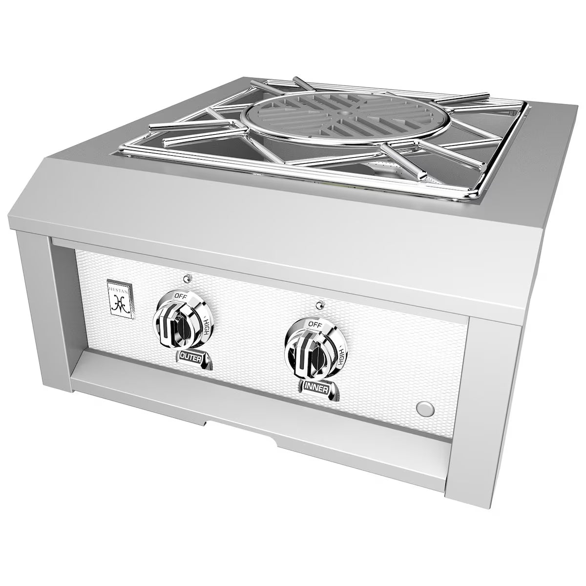 Hestan Built-In Power Burner in Froth on a white background