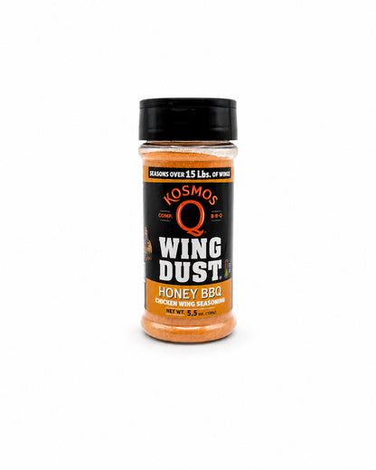 Kosmos Q Honey BBQ Wing Dust bottle on a white background
