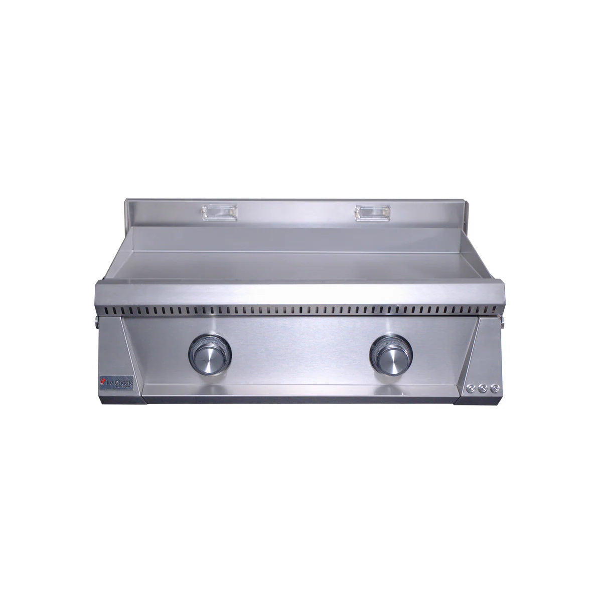 Pro Series 75 Gas Griddle with 3mm Plate with the lights off on a white background