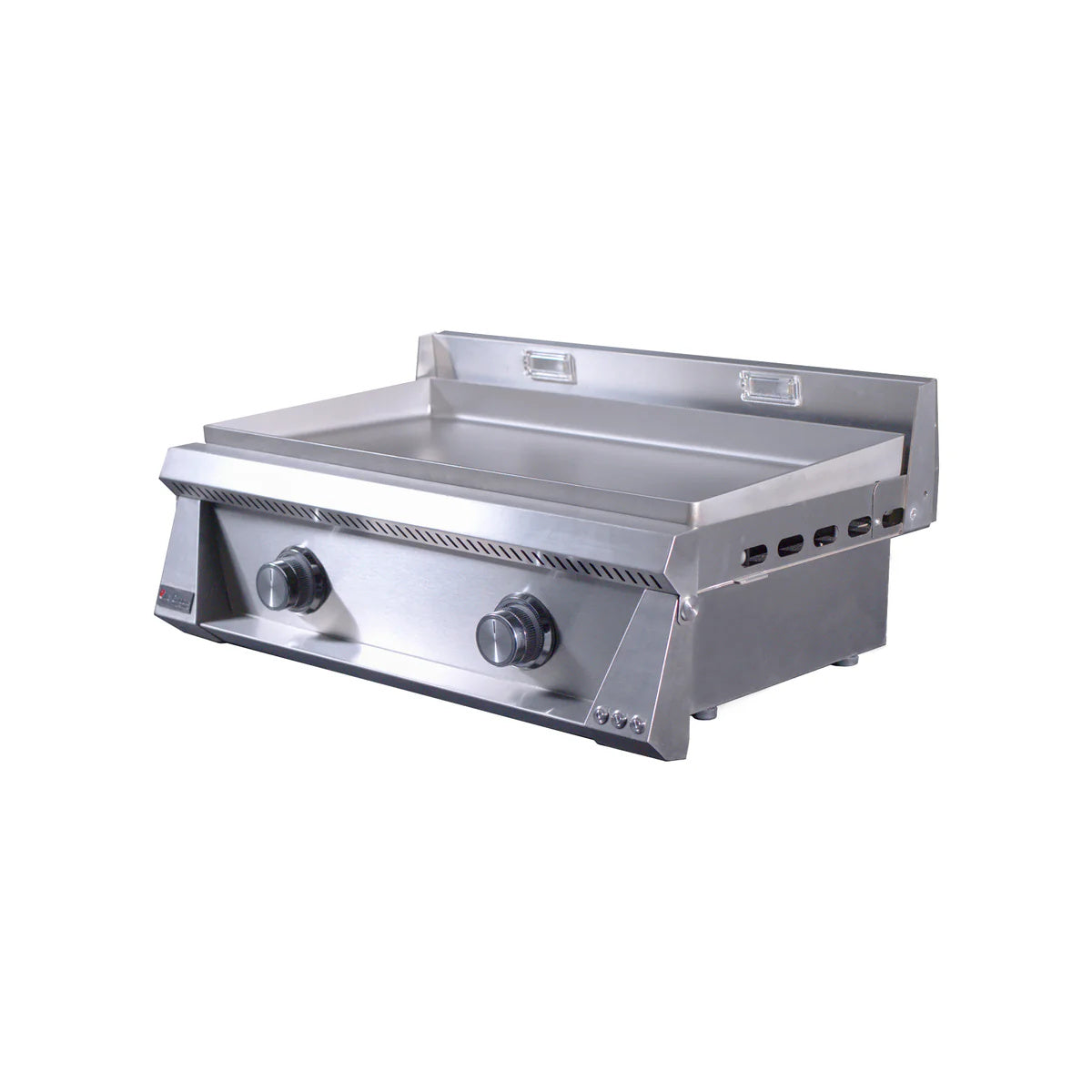 Le Griddle Pro Series 75 Gas Griddle with 6mm Plate on an angle on a white background