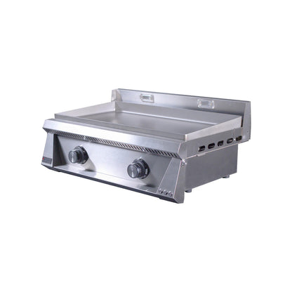 Le Griddle Pro Series 75 Gas Griddle with 6mm Plate on an angle on a white background