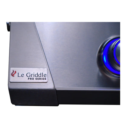Le Griddle Pro Series appliance with a blue light on a white background