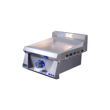 Le Griddle Pro Series 40 Gas Griddle on an angle on a white background
