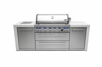 Mont Alpi MAi805-D Deluxe 6-Burner Outdoor Kitchen on a white background