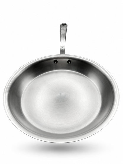 Made In 10" Stainless Clad frying pan on a white background