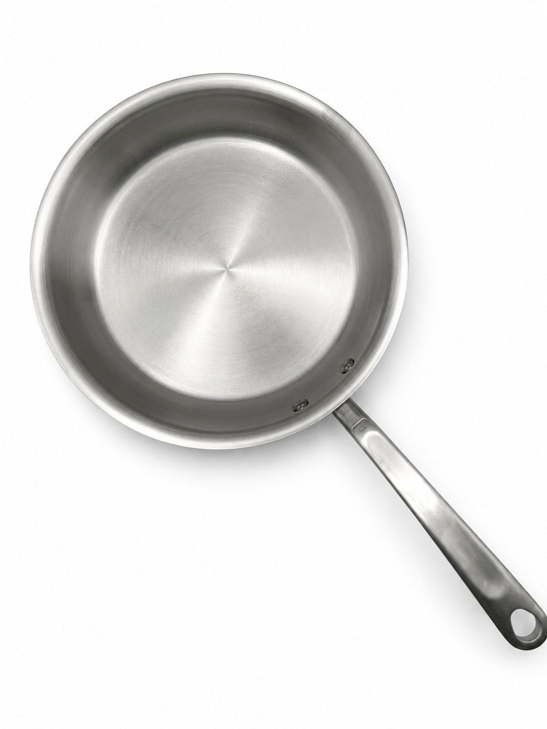 Made In 10" Stainless Clad frying pan on a white background