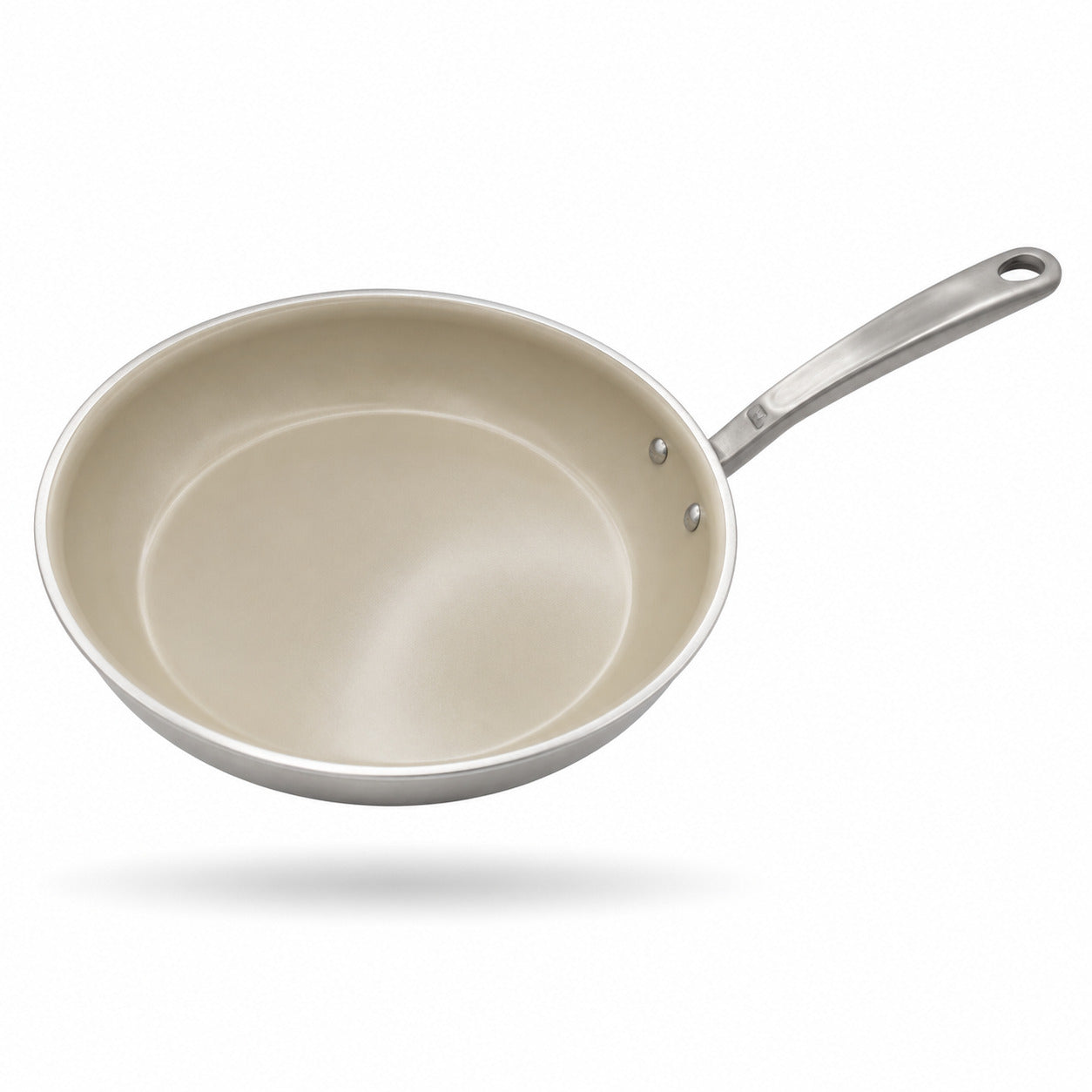 Made In 12" CeramiClad® 2.0 Non Stick Frying Pan with Silver Handle on a white background