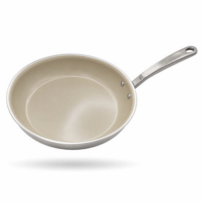 Made In 12" CeramiClad® 2.0 Non Stick Frying Pan with Silver Handle on a white background