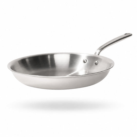 Made In 12" Stainless Clad Frying Pan on a white background