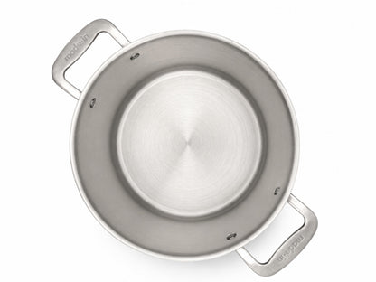 Made In 8 qt Stainless Clad Stock Pot on a white background