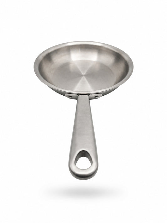 Made In 8" Stainless Clad frying pan on a white background