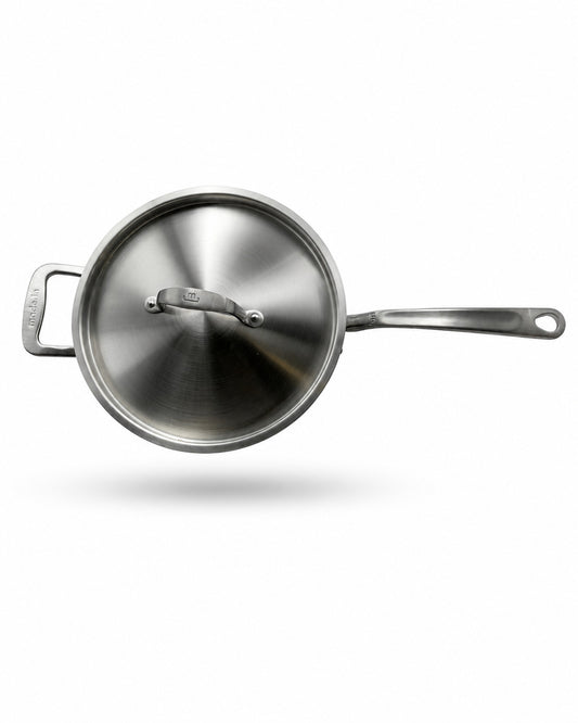 Made In CeramiClad® 2.0 Non Stick Saute Pan with lid on a white background
