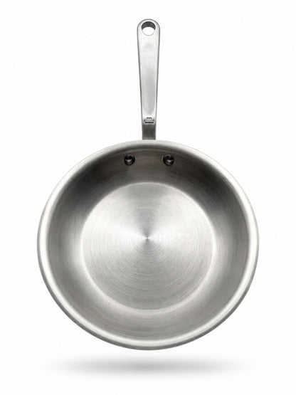 Made In 8" Stainless Clad frying pan on a white background