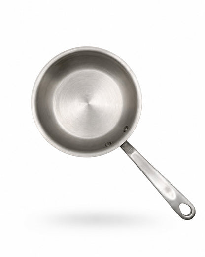 Made In 8" Stainless Clad frying pan on a white background