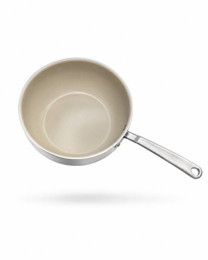 Made In CeramiClad® 2.0 Non Stick Saucier without lid on a white background