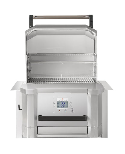 Memphis Elevate Built In with lid open on a white background