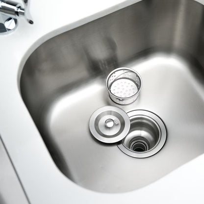 Mont Alpi Stainless steel kitchen sink with drain and strainer