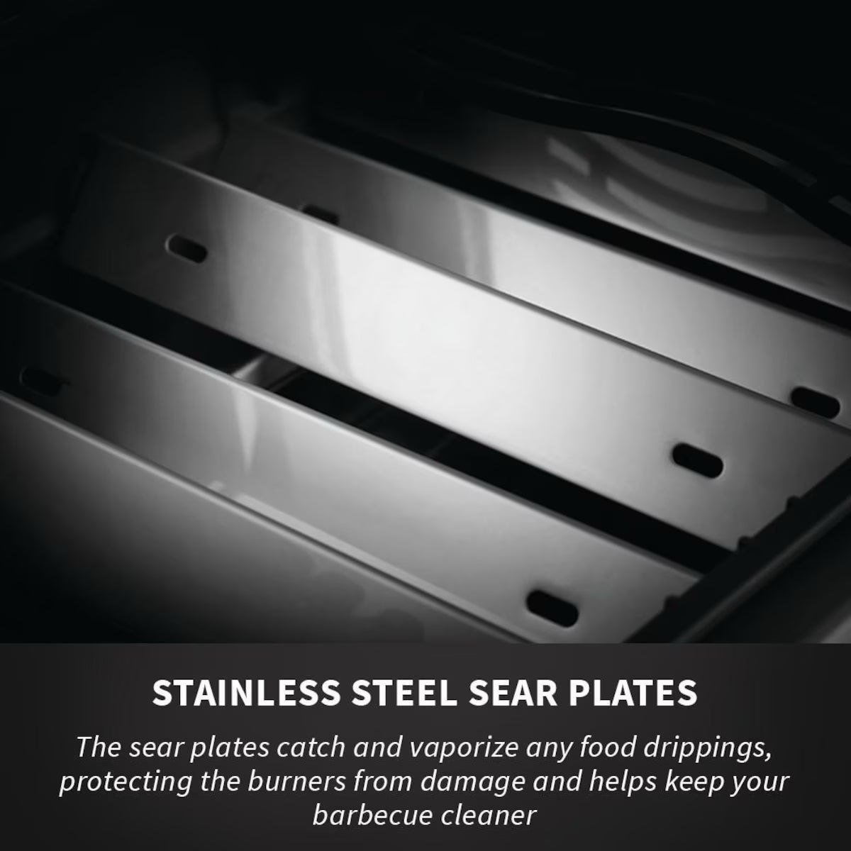 Napoleon Built-In 700 Series 32" with Infrared Rear Burner Stainless Steel Sear Plates on a black background