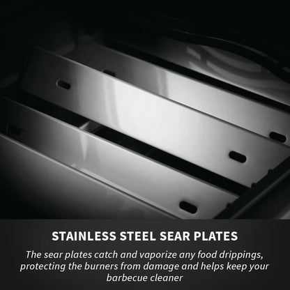 Napoleon Built-In 700 Series 32" with Infrared Rear Burner Stainless Steel Sear Plates on a black background