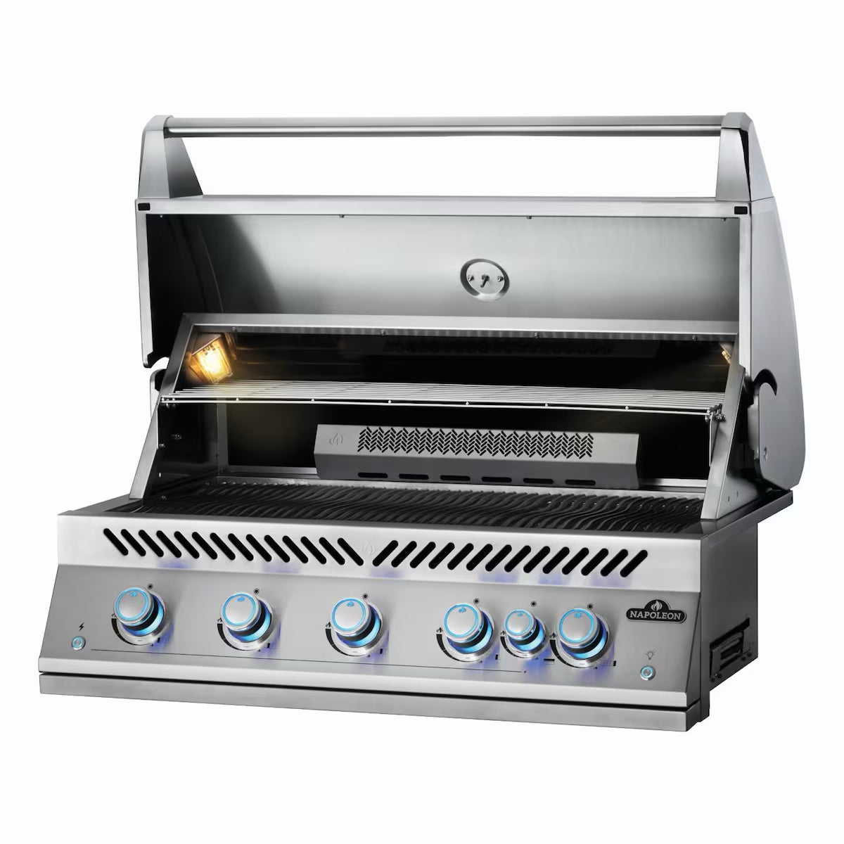 Built-In 700 Series 38" with Infrared Rear Burner Natural Gas, Stainless Steel, Built In Head on a white background