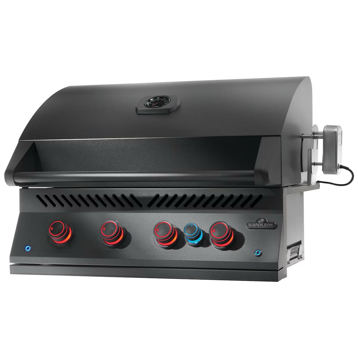 Napoleon Built-In 700 Series 32" with Infrared Rear Burner Propane, Matte Black on an angle on a white background