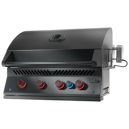 Napoleon Built-In 700 Series 32" with Infrared Rear Burner Propane, Matte Black on an angle on a white background