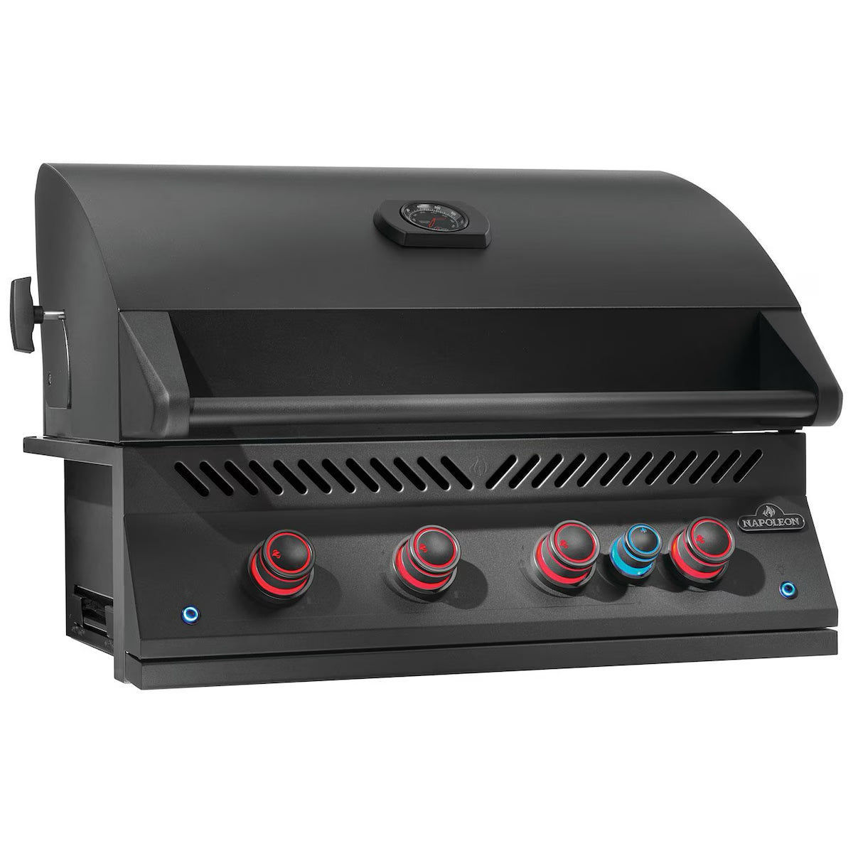 Napoleon Built-In 700 Series 32" with Infrared Rear Burner Propane, Matte Black on an angle on a white background