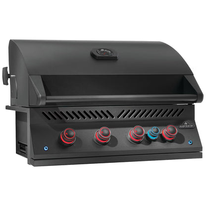 Napoleon Built-In 700 Series 32" with Infrared Rear Burner Propane, Matte Black on an angle on a white background